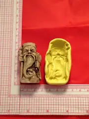 Old Chinese Man Silicone Mold A820 For Candy Chocolate Fondant Wax Soap