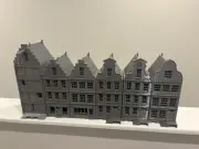 28mm, 1/56, 3D Printed, UnPainted Dutch Buildings (6), WW2, Bolt Action (bun-2)