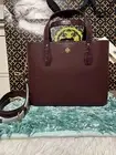Tory Burch Blake Mized Material Small Tote Imperial Garnet