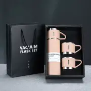 Vacuum thermos SS Insulated Flask Hot and Cold drink bottle- 1 cup 2 lids set