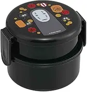Skater Spirited Away 2 Tiers with Mini Fork Round Lunch Box, Black