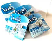 4 Box Gillette Venus Razor 3 Blades Lames Refills, 16 Cartridges