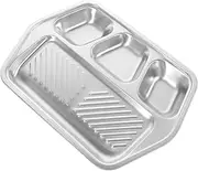 Barbecue Plate Barbecue Utensils Portion Plate Divided Serving Dish Diet Plate Seasoning Plate Multi-Functional Divided Plate Compartment Plates Tableware BBQ Sauce Plate