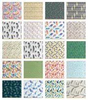 Ambesonne Feather Fabric by the Yard Decorative Upholstery Home Accents