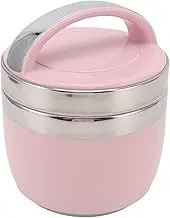 Insulated Lunch Container, 1.5L Leakproof Stainless Steel Vacuum Bento Lunch Box with Silicone Cover for Kids Adult, Food Container Hot Food Jar for Food Hot Soup for School Office (Pink)