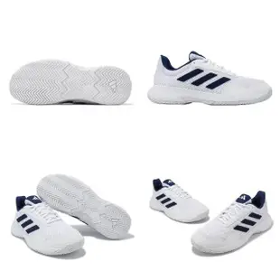 【adidas 愛迪達】網球鞋 Game Spec 2 男鞋 女鞋 白 黑 網布 皮革 緩衝 運動鞋 愛迪達(ID2470)