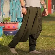 Retro Vintage Boho Medieval Trousers Harem pants Pirate Viking Baggy Men's Pirate Carnival Vacation Yoga LARP Adults' Pants Spring Summer