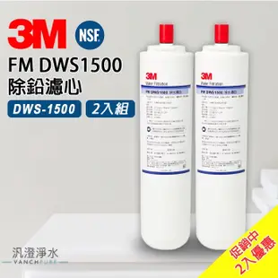 【汎澄淨水】【濾芯2入優惠】3M FM DWS1500 專用 除鉛濾心 DWS-1500 高效除鉛活性碳 台灣公司貨
