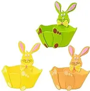 Maciun Easter Baskets for Kids,Tote Bags Egg Stuffer Party Favors Bucket - Cute Exquisite Candy Basket Decorations for Families, Holidays, Friends