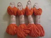 Lot of 4 rolls of 2mm Orange Amy Braided Nylon Macrame Craft Jewelry Cord 100yds