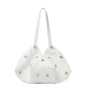 Versace Protea Magnetic Fastened Shoulder Bag One size white