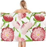 AFHYZY Flower Microfiber Beach Towels for Adults Sand Free Travel Towel Large Quick Dry Towel Lightweight Oversized Bath Towels Absorbent Gym Shower Towels for Bathroom, Pool