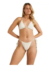 [Billabong] Sunkissed Bells Skimpy Coverage Bikini Bottoms in Salt Crystal