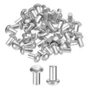 30Pcs Brazier Head Solid Aluminum Rivets, M6 x 10mm Tubular Rivets