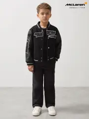Reiss Black Circuit 9-13 yrs Unisex Fit McLaren F1 Team Bomber Jacket (AP0336) | $875