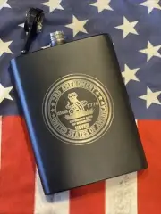 United States of America 2nd Amendment Black Flask (~8oz)