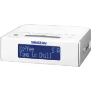 SANGEAN DCR89+ Basic DAB+/ FM Bedside Clock Radio, White - Superior Reception