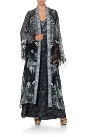 LAYERING ROBE WITH CONTRAST SLEEVE ASTRO DISCO