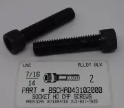 7/16-14x2 Hex Socket Head Cap Screws Alloy Steel Black (40)