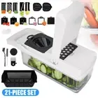 Vegetable Chopper Salad Fruit Mandolin Slicer Food Dicer Cutter Peeler 21PCS