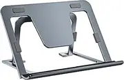 Tablet Stand Adjustable & Foldable, Slim Portable Aluminium Tablet Holder for Desk, Compatible with iPad Pro/Air/Mini, Samsung Tab, Surface Pro, Kindle Fire (7-13") (Gray)