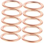 100pcs Copper Oil Drain Plug Washers Assortment Kit Automotive Gasket Washers for Engine Oil Pan Flat Ring Sealing Crush Fit for Various Car Models