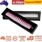 Press On Nail Tips Artificial Fake Coffin Self Adhesive Pink Ombre Glossy 20 pcs