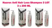 Haarex Anti Hair Loss Shampoo 3 LOT x 200 ML Total 600 HAAREX TRANSFIX SHAMPOO