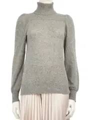 Grey Cashmere Turtleneck Jumper