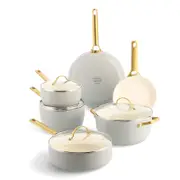 GreenPan Padova 14 Piece Cookware Set Dove Grey