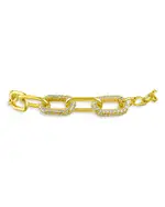 Cz By Kenneth Jay Lane Pave Chain Link Bracelet