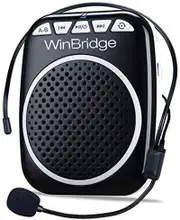 Winbridge WB001 Portable Voice Amplifier with Headset Microphone Personal Speaker Mic Rechargeable Ultralight for Teachers, Elderly, Tour Guides, Coaches, Presentations, Teacher