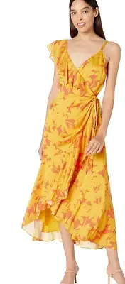 Ted Baker- SARAAA- Ruffle Midi Wrap Dress- Pink- Ted Baker 2= US 6/8- NWT- $349