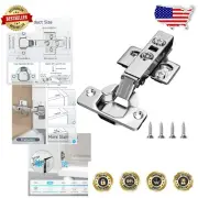 Rustproof Nickel Finish 30-Pack Soft Close Cabinet Hinges with Concealed Design