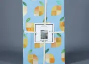 ATHENEA SUMMER LEMONS ON BLUE 100% Cotton Table Runner 59"x20" Spain