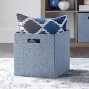 Better Homes & Garden™ ~ INDIGO BLUE ~ 12.75" ~ Fabric Storage Cube/Bin