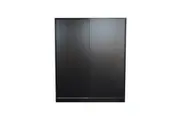 Design Square Multi-Purpose Built-In Modular Sliding Door Wardrobe Closet Clothes Storage - Black