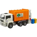 ★《BRUDER》 MAN TGA REAR LOADING GARBAGE TRUCK 垃圾車 橘白 RU2772