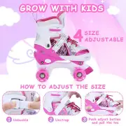 TOMSHOO Toddler Roller Blades Adjustable Fashionable Kids Roller Skates B6P1