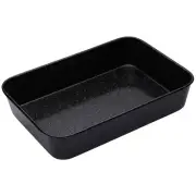 Mastercraft Black 40x28cm Pro Vitreous Enamel Rectangle Roasting/Baking Pan Tray