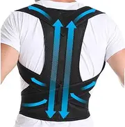 XS-5XL Plus Size Full Back Support Posture Corrector For Men And Women - Back Brace Shoulder Straightener Student Teenagerss Scoliosis Hunchback Correction(XX-Large)