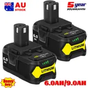8x18V 9AH For Ryobi One+ Plus P108 Lithium-ion Battery RB18L50 RB18L40 P109 Tool