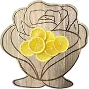 Wooden Serving Board, Rose Flower Pattern Charcuterie Board, Cheese Cutting Board, Charcuterie Bread Platter, Chopping Charcuterie Board, Meat and Cheese Serving Board, Rose Design Wooden Platter