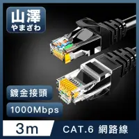 在飛比找momo購物網優惠-【山澤】Cat.6 1000Mbps高速傳輸十字骨架八芯雙絞