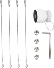 OYOCAM Anti Theft Security Chain Anti Drop Mount Compatible with Google Nest Cam Outdoor(Battery) Camera, 4 Pack (Cam Not Included)