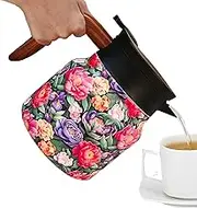 Retro Tea Kettle - Vintage Stainless Steel Tea Kettle With Infuser Floral,Thermal Carafe, Insulated TeaPots For Chinese New Year, Valentine's Day