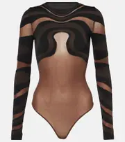 [Wolford] Wolford Fatal ruched jersey bodysuit AU 8 black