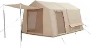 Inflatable Canvas Tents for Family Camping, Camping Yurt Tent for Hiking and Backpacking | 5-8 Person Dome Camp Tents with Included Tent Gear Loft for Outdoor Accessories