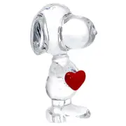 SNOOPY PEANUTS m226 Baccarat Figurine Heart Crystal Glass 5115