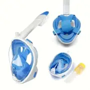 Full Face Snorkel Mask Adult Kids – 180° Panoramic Snorkeling Masks Gear for Adu